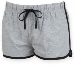 SF (Skinnifit) Pantaloni scurți retro pentru femei - Gri prespălat / neagră | XL (SK069-1000167225)