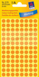 Avery Jelölőpont Avery 3178 - 8mm fluo narancs