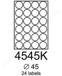 Körcímke 45mm (24db/ív) Rayfilm íves etikett címke [4545KA]