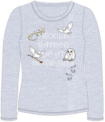 EPlus Tricou cu mânecă lungă pentru fetiță - Harry Potter Hedwig gri Mărimea - Copii: 122