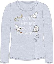 EPlus Tricou cu mânecă lungă pentru fetiță - Harry Potter Hedwig gri Mărimea - Copii: 104