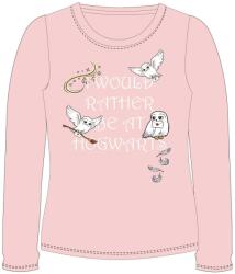 EPlus Tricou cu mânecă lungă pentru fetiță - Harry Potter Hedwig roz Mărimea - Copii: 116