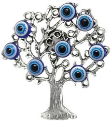  Magnet frigider copacul vieții cu ochi magic, popular ca ochiul Horus simbol de protectie, 5 cm argintiu
