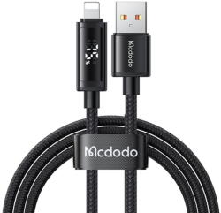 Mcdodo Cablu USB la Lightning 3A, 2x Afisaj LED 1.2m Black (CA-7970)