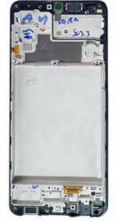 Samsung M325 Galaxy M32 előlap keret (lcd keret) fekete, gyári