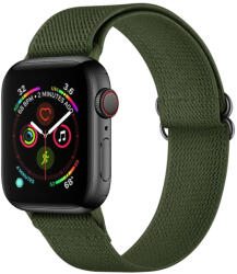 Curea din NYLON Apple Watch 9 / 8 / 7 (41mm) / 6 / SE / 5/4 (40mm) / 3/2/1 (38mm) verde închis