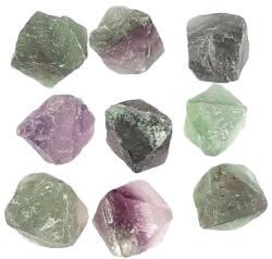 Fluorit Curcubeu Natural Octoedru Fatetat - 17-21 x 17-21 mm - ( M ) - 1 Buc