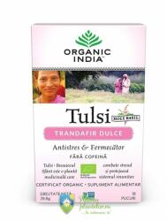 Organic India Ceai Tulsi (Busuioc Sfant) Trandafir Dulce 18 plicuri BIO