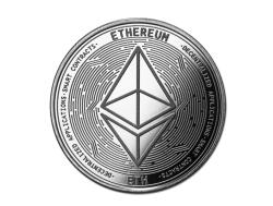 Moneda de colectie Moneda crypto pentru colectionari, GMO, Ethereum ETH, argintiu (C996-1786) Moneda