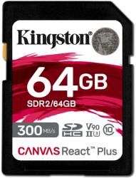 Kingston SDXC Canvas React Plus 64GB UHS-II/U3/C10 (SDR2/64GB)