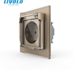 LIVOLO Priza Schuko Livolo cu protectie impotriva apei si panou sticla (VL-C7-C1EUWF-13)