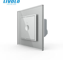LIVOLO Intrerupator tactil simplu cap scara cruce Livolo seria noua cu panou din sticla (VL-FC1S-2IP-P7E)