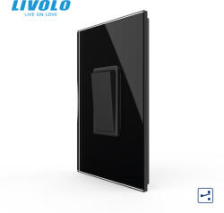 LIVOLO Intrerupator mecanic cap cruce1M Livolo cu panou sticla standard italian Livolo (VL-FCMM10A-1BP-P9E)