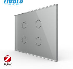 LIVOLO Intrerupator tactil Livolo qvadruplu protocol ZIGBEE standard italian serie noua (VL-FC4Z-3G-P904-3I)