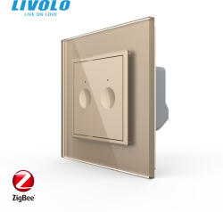 Livolo Intrerupator tactil smart dublu protocol Zigbee Livolo -noua serie (VL-FC2Z-2AP-P7E)