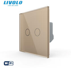 LIVOLO Intrerupator dublu wireless cu touch Livolo serie noua (VL-FC2R-2G-A)