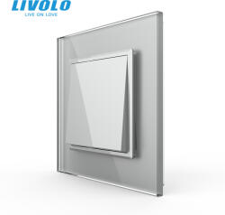 LIVOLO Intrerupator mecanic simplu cruce 2M, cu rama sticla Livolo (VL-FCMM10A-2IP-P7E)