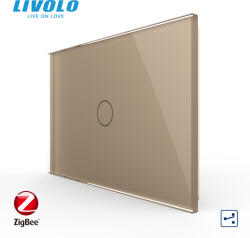 LIVOLO Intrerupator tactil simplu cap scara cruce zigbee Livolo, standard italian -serie noua (VL-FC1SZ-3G-P901-3A)