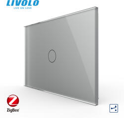 LIVOLO Intrerupator tactil simplu cap scara cruce zigbee Livolo, standard italian -serie noua (VL-FC1SZ-3G-P901-3I)