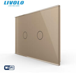 LIVOLO Intrerupator tactil dublu wireless Livolo, standard italian -serie noua (VL-FC2R-3G-P902-3A)