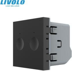 LIVOLO Modul intrerupator tactil dublu draperie jaluzele seria noua Livolo (VL-FC2NW-2BPS21)