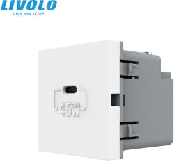 LIVOLO Modul priza USB tip C cu alimentare 45W Livolo-2M (VL-FCUC-2WP)