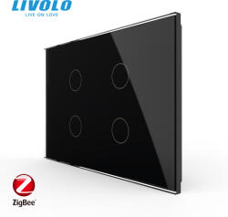 LIVOLO Intrerupator tactil Livolo qvadruplu protocol ZIGBEE standard italian serie noua (VL-FC4Z-3G-P904-3B)