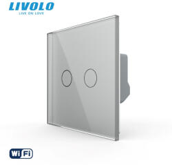 LIVOLO Intrerupator dublu wireless cu touch Livolo serie noua (VL-FC2R-2G-I)
