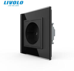 LIVOLO Priza Schuko Livolo cu panou din sticla serie noua (VL-FCTC16A-2BP-P7E)