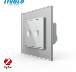 Livolo Intrerupator tactil smart dublu protocol Zigbee Livolo -noua serie (VL-FC2Z-2IP-P7E)