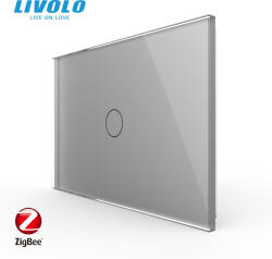 LIVOLO Intrerupator tactil simplu protocol zigbee Livolo, standard italian control din aplicatia mobila (VL-FC1Z-3G-P901-3A-8562)