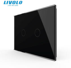 LIVOLO Intrerupator tactil dublu cap scara cruce Livolo, standard italian -serie noua (VL-FC2S-3G-P902-3B)