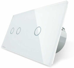 LIVOLO Intrerupator tactil dublu+simplu Livolo, wireless (VL-FC2R/FC1R-11)