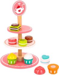 Tooky Toy Set de joc Tooky Toy - cupcakes si deserturi din lemn pe o tava (TY991)