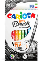 CARIOCA Super Brush Ecsetvégű filctoll szett 10db-os - Carioca (42937)