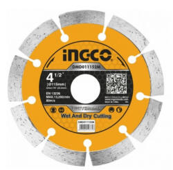 INGCO Disc diamantat intrerupt, segmentat 115mm, 125mm, 180mm, 230mm (DMD011802M)