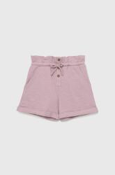 United Colors of Benetton gyerek pamut rövidnadrág rózsaszín, sima, állítható derekú - rózsaszín 110 - answear - 9 290 Ft