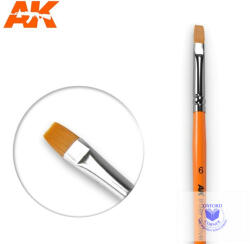 AK Interactive Brushes - FLAT BRUSH 6 SYNTHETIC