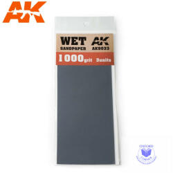 AK Interactive Sandpaper - Wet Sandpaper 1000 Grit. 3 units