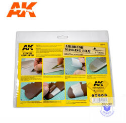 AK Interactive Masking Tape - PLANTILLA DE MASCARA PARA AEROGRAFÍA (2 UNID TAMAŃO A4)