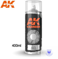 AK Interactive Primer - Matt Varnish - Spray 400ml (Includes 2 nozzles)