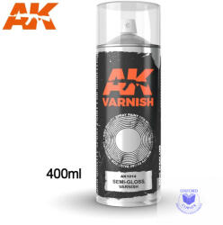 AK Interactive Primer - Semi-Gloss varnish - Spray 400ml (Includes 2 nozzles)