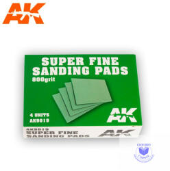 AK Interactive Sandpaper - Super Fine Sanding Pads 800 grit. 4 units