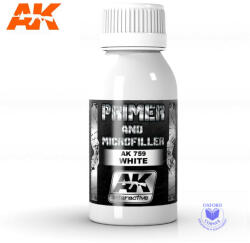 AK Interactive Primer - WHITE PRIMER AND MICROFILLER 100 ml