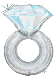 Grabo Balon folie inel diamant sclipici platinum nunta 97 cm - articole-petreceri - 71,99 RON