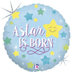 Grabo Balon folie rotund albastru A star is born boy 46 cm