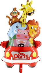 Grabo Balon folie supershape masina cu animale zoo 90 cm