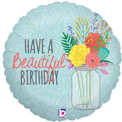 Grabo Balon folie rotund Have a Beautiful Birthday 46 cm