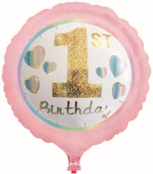 Balloons4party Balon folie prima aniversare roz 45 cm - articole-petreceri - 26,99 RON