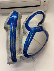 Grabo Balon folie set 18 ani majorat albastru 97 cm - articole-petreceri - 99,99 RON